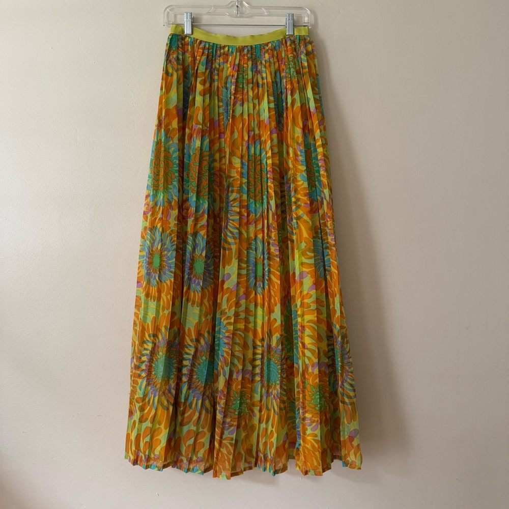 Vintage Floral Maxi Skirt - Multicolor